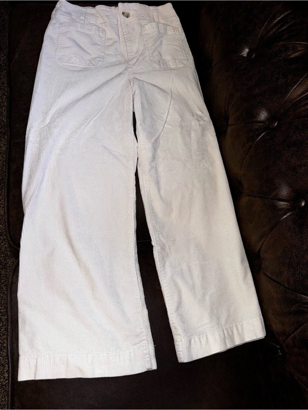 Maeve Anthropologie White Wide Leg Pants Size 29
